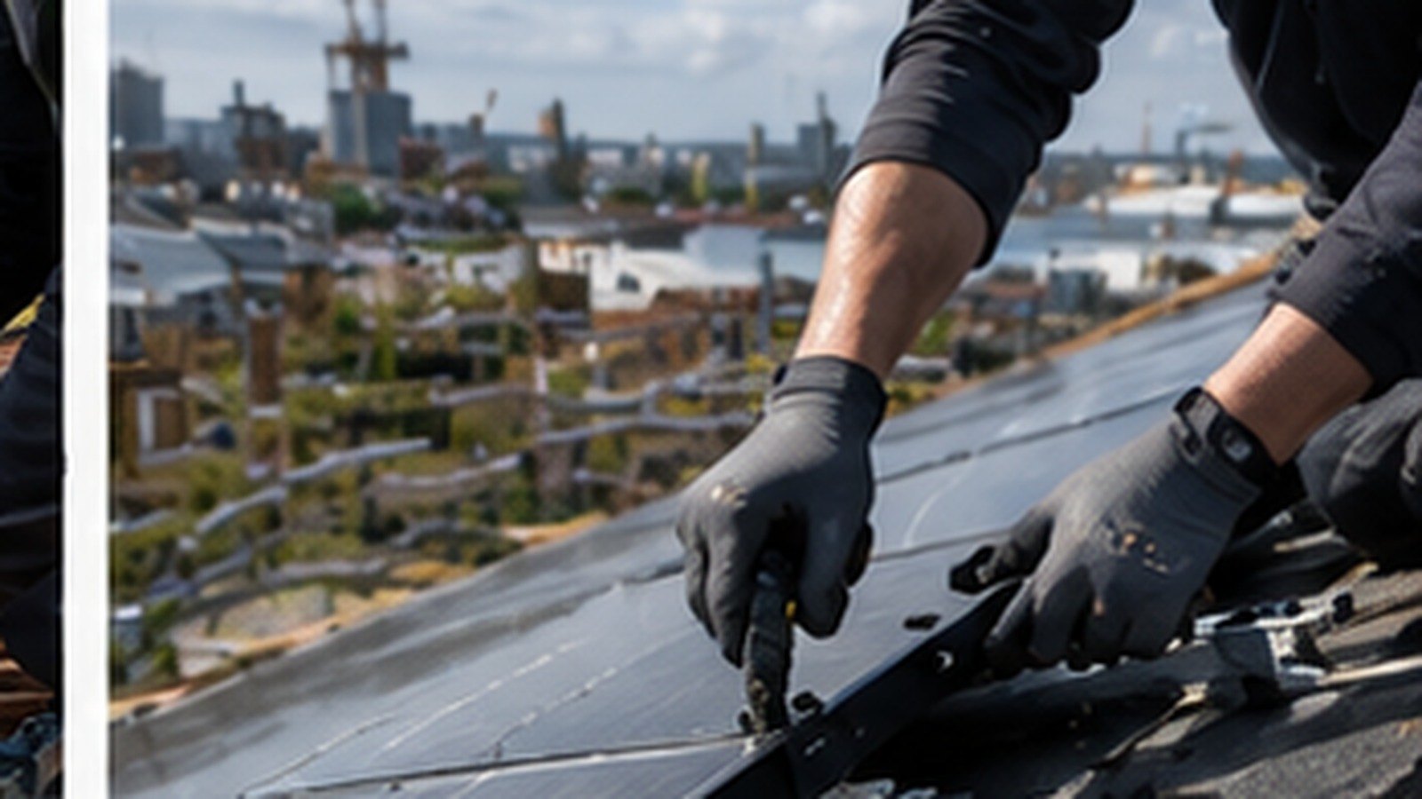 Solar installation in progress on a Belfast home